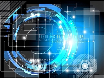 电子屏科技贴图 拼接屏LED屏贴图