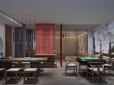 新中式棋牌室