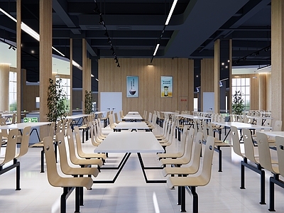 现代学校食堂