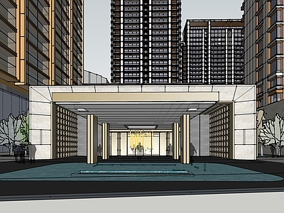 现代售楼处建筑 会所