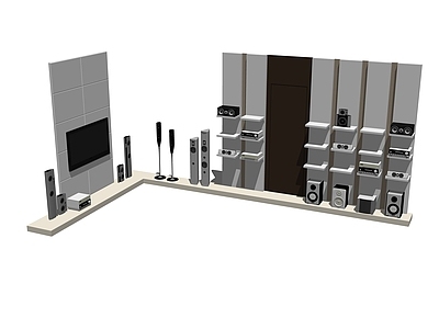 现代电器货架 音箱 展示柜 商场