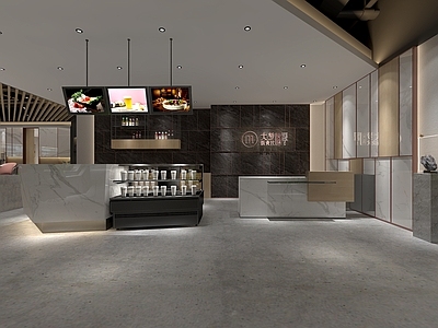 工业风火锅店 收银区