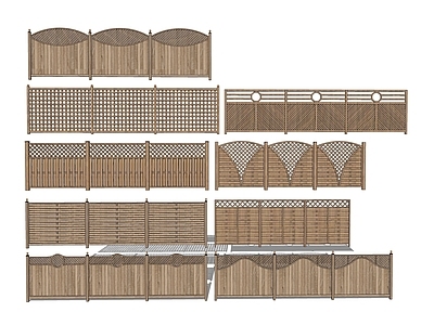 现代木栅栏 围栏