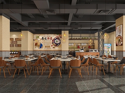 工业风火锅店 羊肉汤馆 快餐店 烧烤店