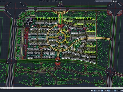 大型社区整体建筑规划 小区建筑规划 住宅小区 小区绿化 施工图