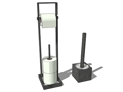 现代卫浴小件组合 卷纸架 马桶刷
