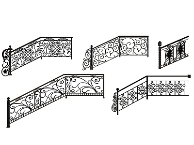 欧式铁艺扶手护栏