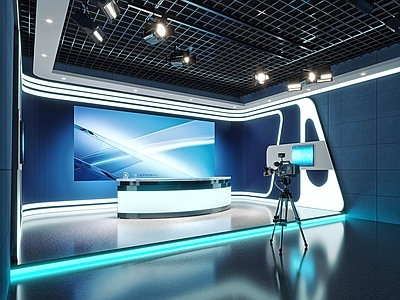 现代直播室 演播室