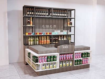 现代货架 超市 便利店服务台