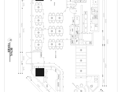 工业风 韩式烤肉 平面布置图