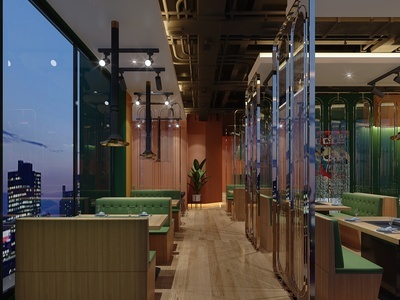 现代烧烤店 火锅店 烤肉店