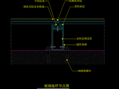 玻璃地坪节点大样图