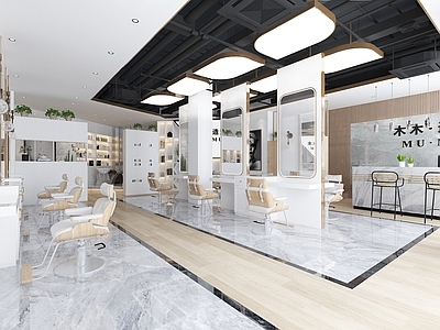 现代美发店 灯
