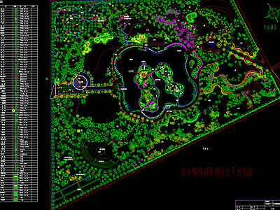 现代简约公园景观 池大样 景观大样图 景观平面 植物平面
