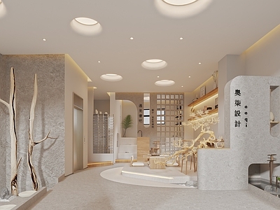 侘寂书店 书店大厅 休闲区
