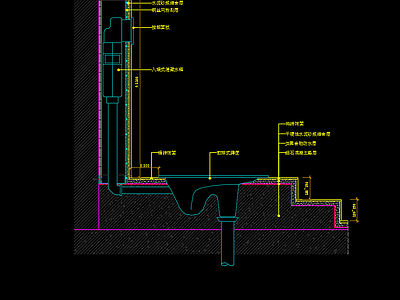 暗水箱蹲便器节点图