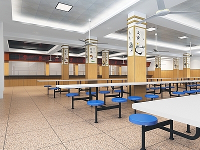 现代食堂 学校食堂 学生