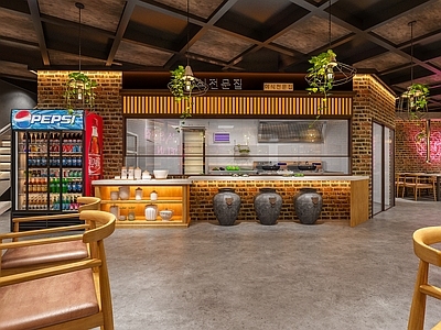 工业风烧烤店 烤肉店