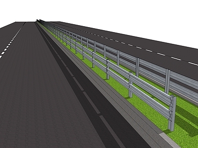 现代道路 高速公路 马路 护栏