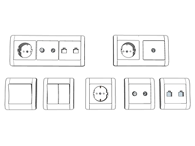 现代开关 插座