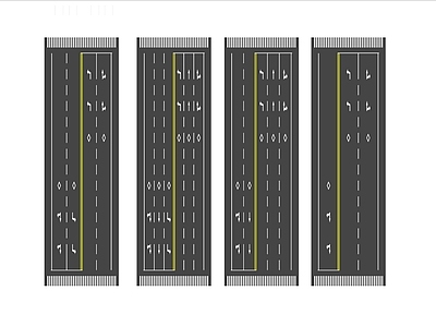 现代公路 道路 车道标线