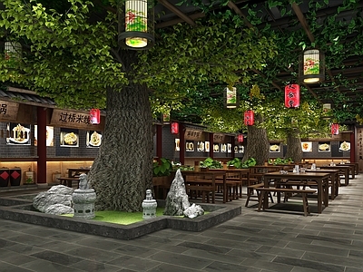 中式美食城 档口