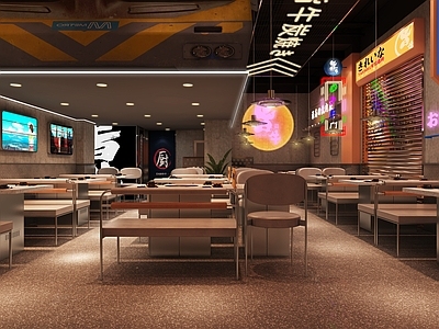 工业风烧烤店 烤肉店
