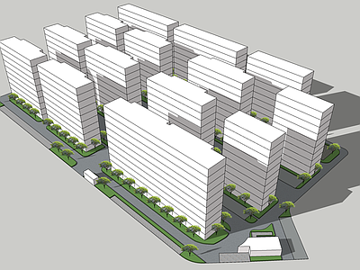 现代居住区简模规划