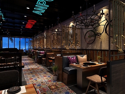 工业风火锅店