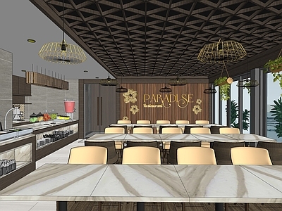 现代火锅店 料理店