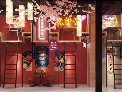 工业风烧烤店