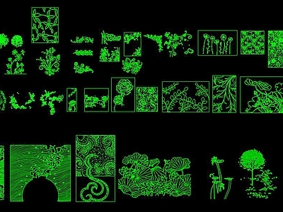 花草植物CAD 施工图