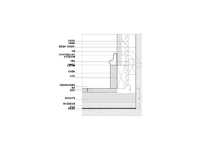地面地砖墙面木饰面石材踢脚详图 施工图