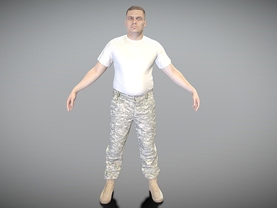 现代男人 迷彩服男
