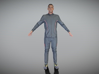 现代男人 穿运动服的男人