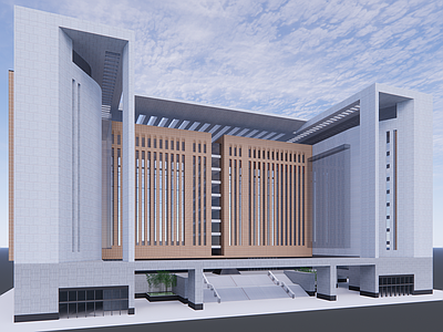 现代图书馆建筑 市中心STA图书馆
