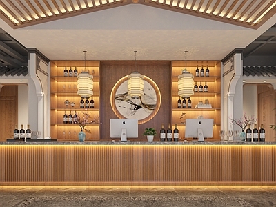 新中式火锅店前台 火锅店
