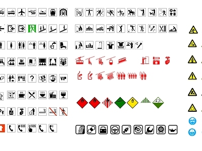 现代指示牌 图标 icon 标志 符号  普通指示牌