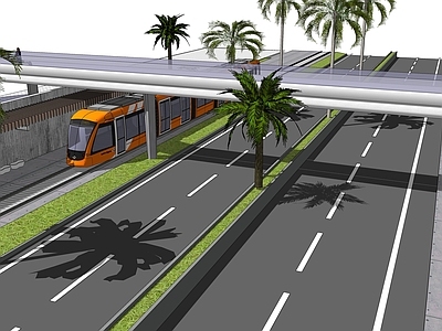 现代道路 火车站 地铁 公路