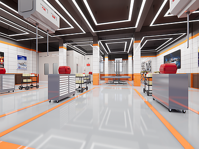 现代汽车维修店