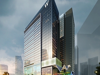 成都W酒店室内建筑景观施工图