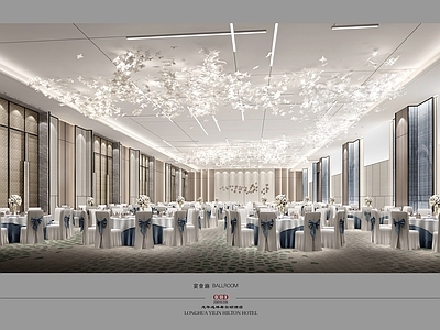 深圳龙华逸林希尔顿酒店 设计方案 效果图 施工图 物料 施工图