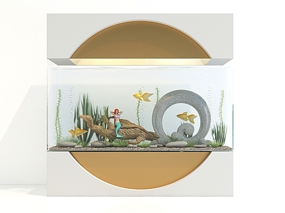现代鱼缸水族 水族缸 装饰