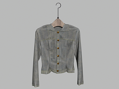 现代服装 牛仔衬衫