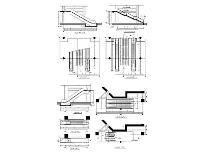 90套普通楼梯 钢梯 弧形及爬梯节点大样