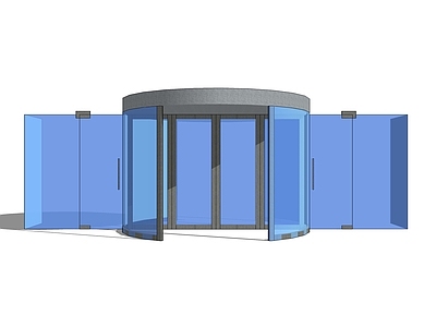现代其他门 玻璃旋转门 伸缩门