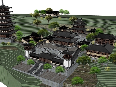 中式寺庙建筑