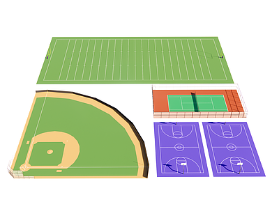 现代其它球场 橄榄球场 棒球场 篮球场 网球场