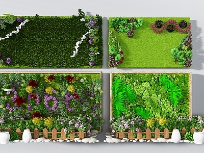 现代绿植墙组合