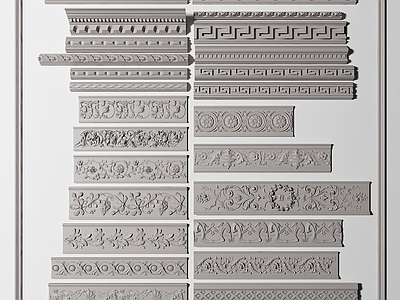 欧式古典线条 石膏线造型